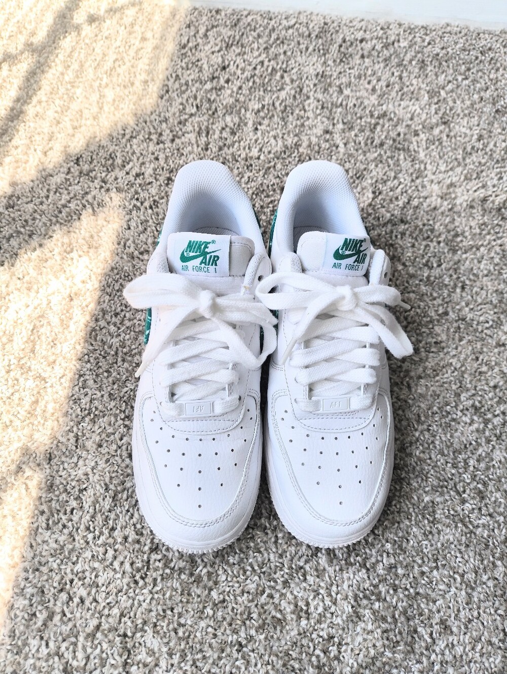 Wmns Nike Air Force 1 " Green Paisley" Size 7W - 5.5M - Picture 4 of 7